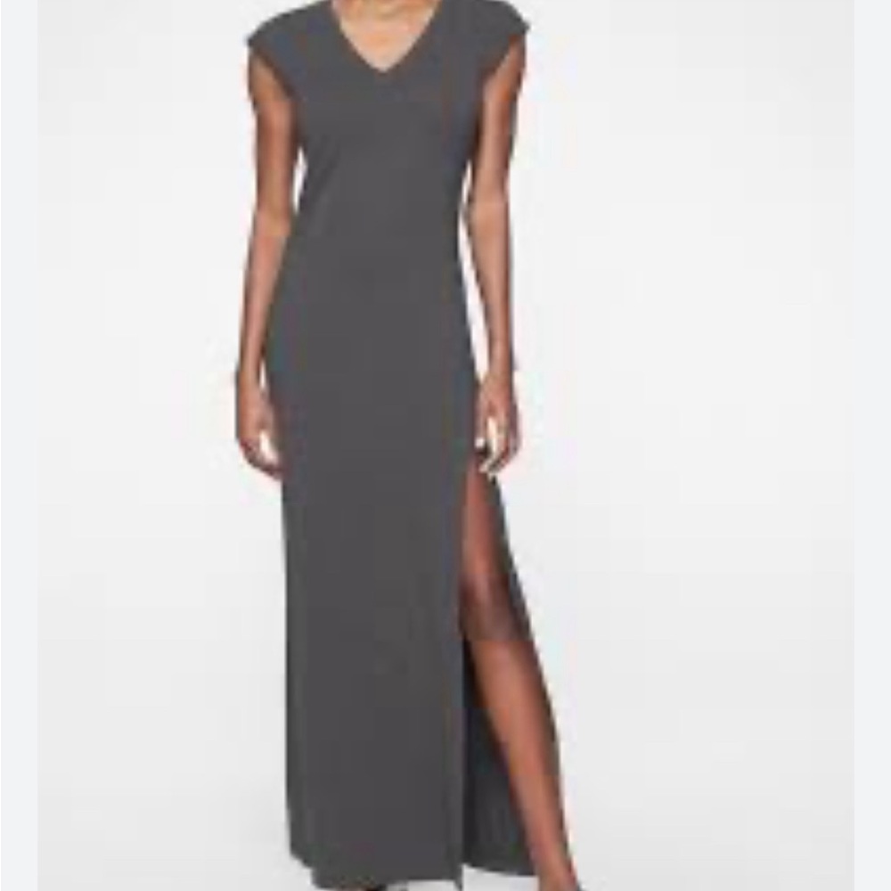 Athleta BOARDWALK MAXI DRESS XS in heathered grey